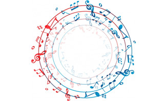 音符元素设计圆环png透明背景素材