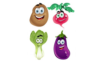 蔬菜卡通形象表情png图片素材