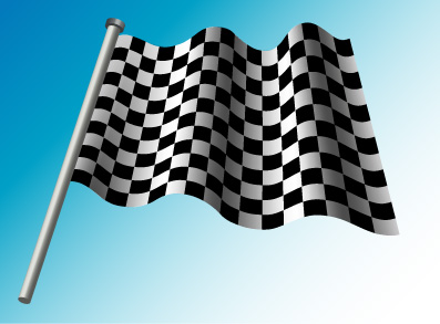 赛车旗帜矢量素材