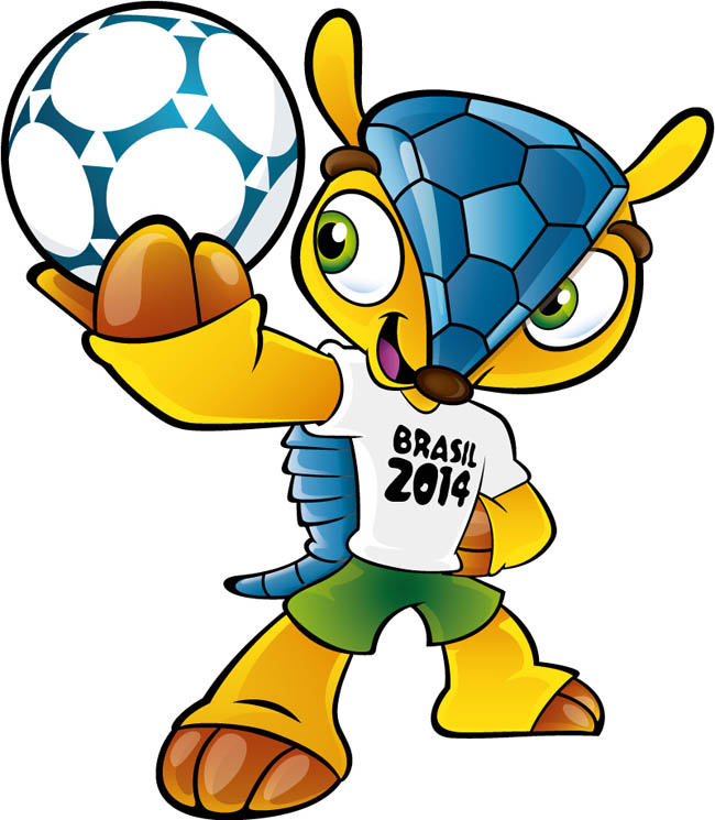 巴西世界杯吉祥物矢量素材