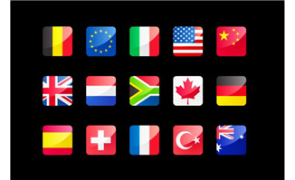 世界各国国旗flash图标素材