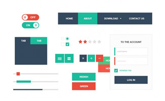 扁平化ui控件设计合集PS