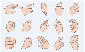 女性手指手势手部动作素材4