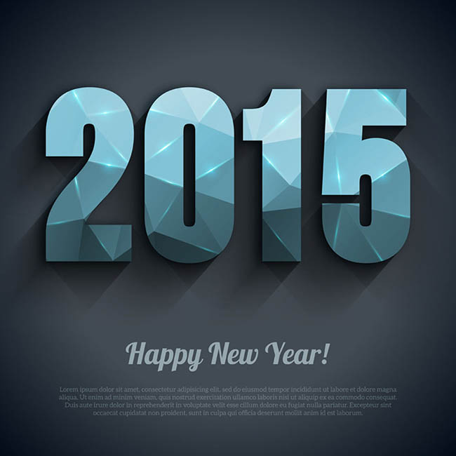 2015字体设计新年矢量图素材