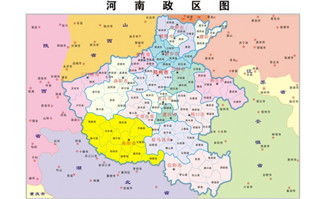 河南行政区域-矢量地图cdr格式