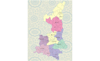 陕西省行政区域-矢量地图