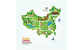 矢量地图图表设计矢量图片
