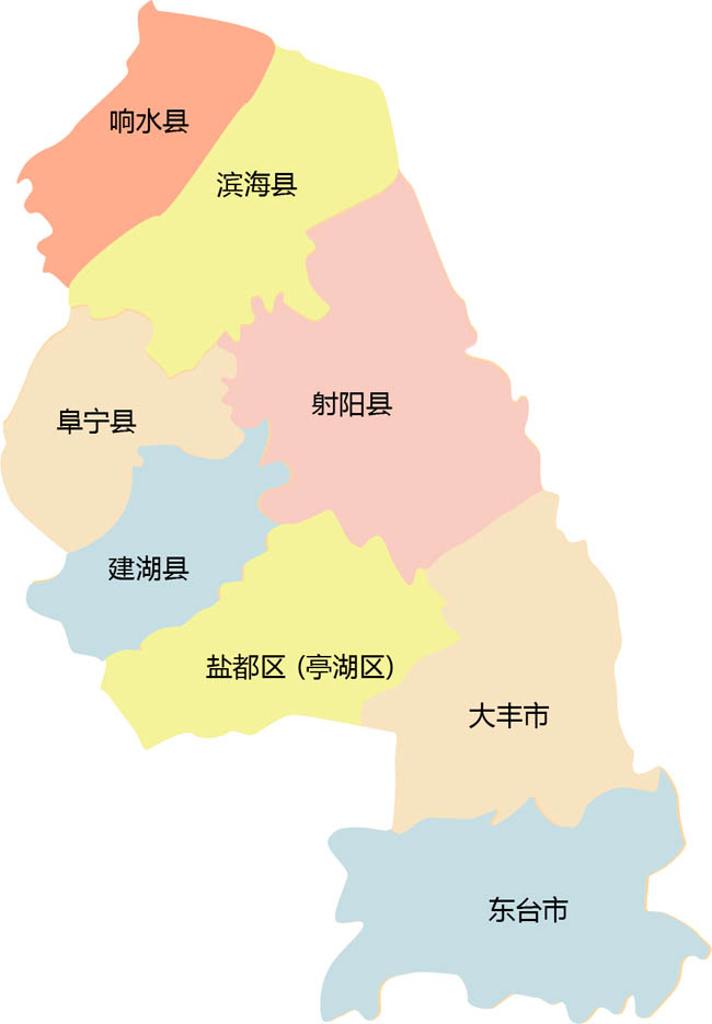 盐城矢量地图