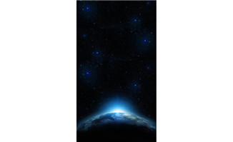 地球发光图片素材黑色星空H5背景