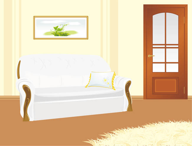 白色沙发客厅效果图图片矢量图素材免费下载