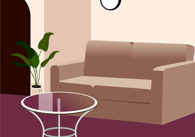 褐色沙发客厅效果图图片