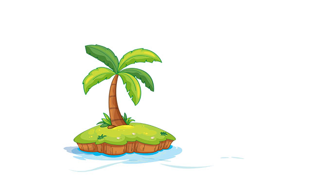 卡通矢量椰子树素材免费下载