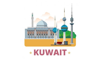 科威特漫画矢量图扁平化
