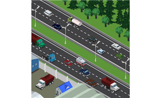 矢量图素材3d建筑城市道路设计图片