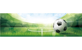 世界杯足球banner场景设计素材