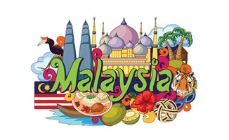 马来西亚地标国庆旅游海报设计矢量素材