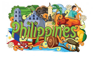 菲律宾地标建筑海报旅游矢量素材下载