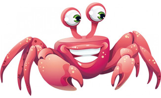 <b>螃蟹动漫卡通形象设计矢量图素材</b>