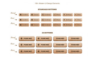 国外UI界面设计按钮大全素