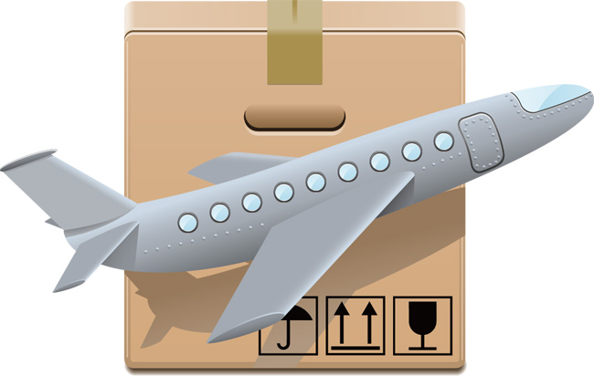 飞机物流快递系统图标设计矢量图素材下载