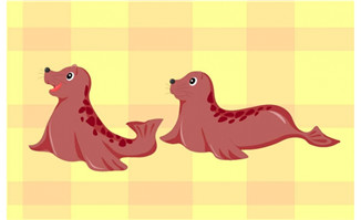 小海豹动漫形象设计可爱萌矢量素材