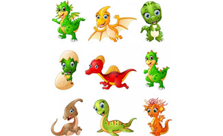 各种款式恐龙小动物卡通