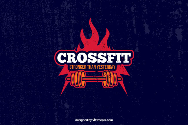 举重健身器材CrossFit背景设计素材