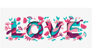 LOVE字体设计情人节2018年创