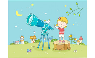 <b>小天文学家儿童天文梦漫画设计素材下载</b>