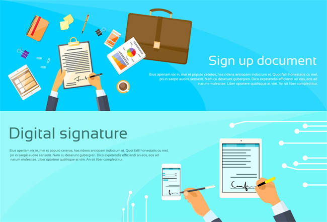 电子签字系统电子产品上签署合作合同文件背景
