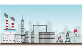 <b>石油产油炼油场景设计扁平化油田建筑设计素材</b>