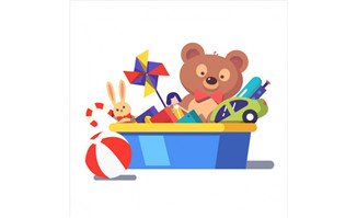 扁平化儿童玩具风车抱抱熊玩具设计
