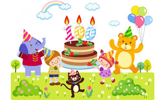 生日蛋糕蜡烛就是数字100造型设计插画素材
