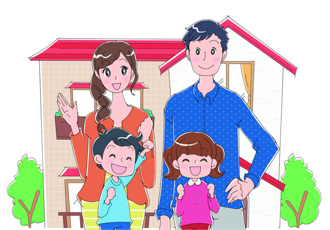 另外一种风格的漫画一家人卡通形象设计 另外一种风格的漫画一家人卡通形象设计