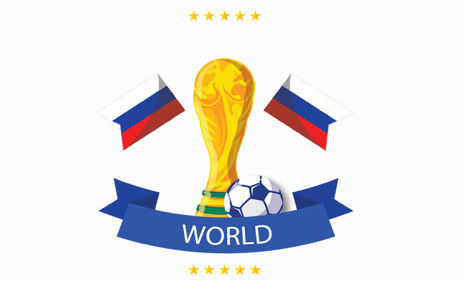 2018俄罗斯世界杯奖杯组合标识设计素材
