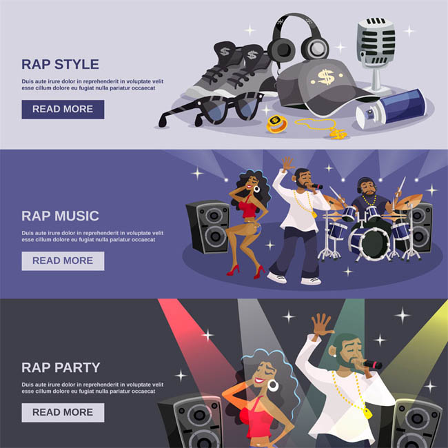 音乐酒吧派对嗨起来音乐节活动背景广告设计