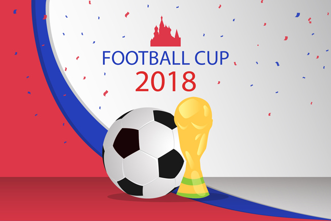 世界杯2018年俄罗斯赛事公布背景设计素材