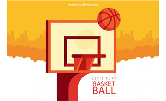 篮球框与篮球组合的海报