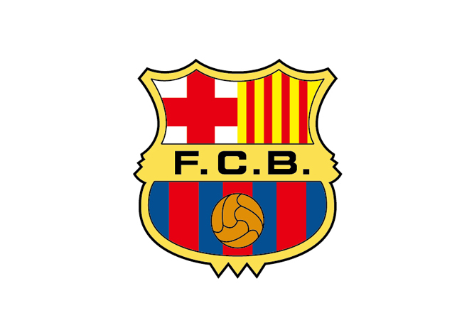 西甲巴塞罗那队标志logo矢量素材