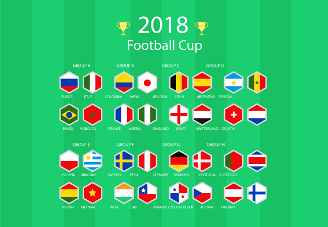 2018世界足球锦标赛矢量素材