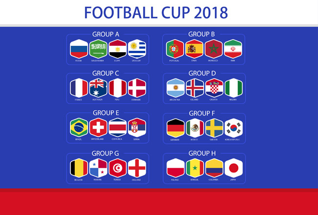2018世界杯足球杯国旗