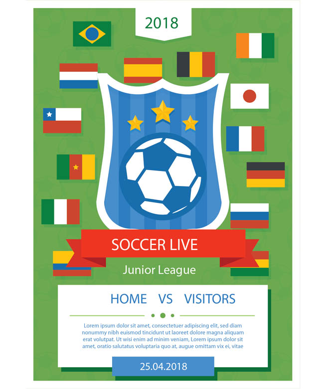 世界杯比赛2018年参赛国家国旗背景设计