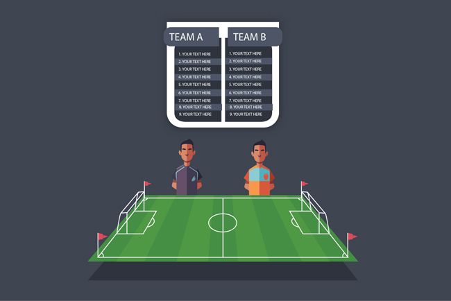 模拟创意足球裁判运动员组合背景设计