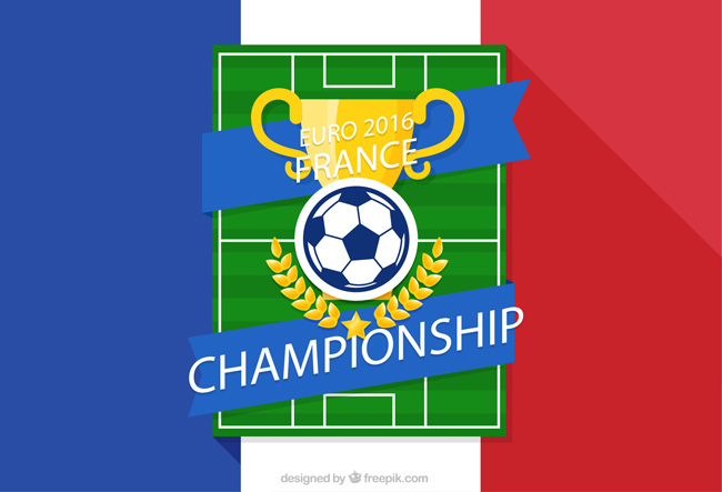 俄罗斯旗子背景足球场奖杯创意组合设计素材
