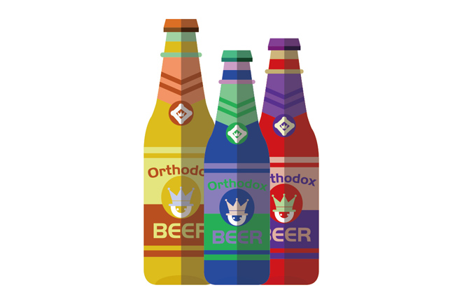 啤酒包装酒瓶图案花纹造型设计素材