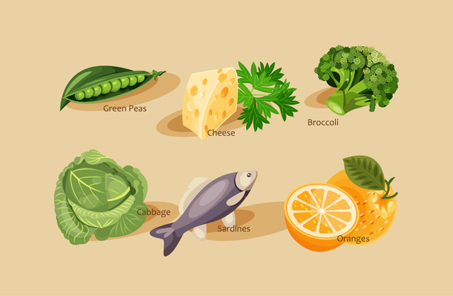 手绘大豆海鱼食品图标设计矢量素材