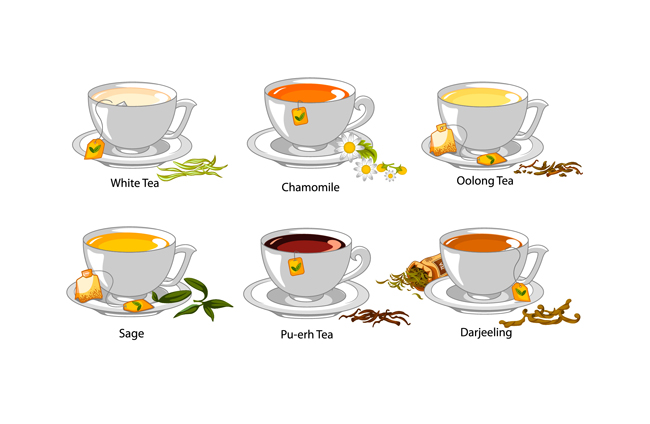 茶杯里面的饮料图案手绘图标设计