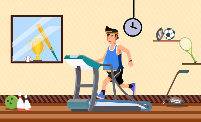 卡通动漫健身减肥运动人物形象设计