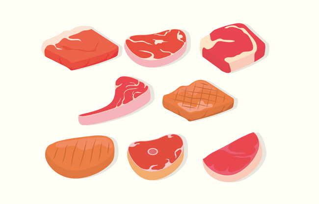 矢量肉类蛋白食物造型设计矢量素材