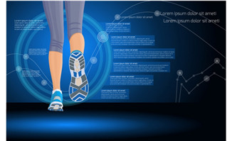 人工智能跑步鞋创意产品设计素材